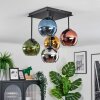 Koyoto Plafondlamp, Kogellampje 37 cm Blauw, Chroom, Goud, Groen, Koperkleurig, Rookkleurig, 5-lichts