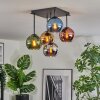 Koyoto Plafondlamp, Kogellampje 37 cm Blauw, Chroom, Goud, Groen, Koperkleurig, Rookkleurig, 5-lichts