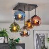 Koyoto Plafondlamp, Kogellampje 37 cm Blauw, Chroom, Goud, Groen, Koperkleurig, Rookkleurig, 5-lichts