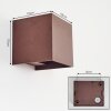 Tamarin Wandlamp voor buiten, Wandlamp LED Roest, 2-lichts