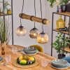 Ripoll Hanglamp, Kogellampje, Hanglamp Natuurlijke kleuren, Zwart, 3-lichts