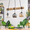 Ripoll Hanglamp, Kogellampje, Hanglamp Natuurlijke kleuren, Zwart, 3-lichts