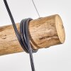 Ripoll Hanglamp, Kogellampje, Hanglamp Natuurlijke kleuren, Zwart, 3-lichts