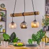 Ripoll Hanglamp, Kogellampje, Hanglamp Natuurlijke kleuren, Zwart, 3-lichts