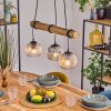 Ripoll Hanglamp, Kogellampje, Hanglamp Natuurlijke kleuren, Zwart, 3-lichts