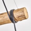 Ripoll Hanglamp, Kogellampje, Hanglamp Natuurlijke kleuren, Zwart, 3-lichts