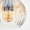 Ripoll Hanglamp, Kogellampje, Hanglamp Natuurlijke kleuren, Zwart, 3-lichts