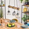 Ripoll Hanglamp, Kogellampje, Hanglamp Natuurlijke kleuren, Zwart, 3-lichts