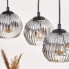 Ripoll Hanglamp, Kogellampje, Hanglamp Natuurlijke kleuren, Zwart, 4-lichts