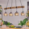 Ripoll Hanglamp, Kogellampje, Hanglamp Natuurlijke kleuren, Zwart, 4-lichts