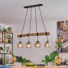 Ripoll Hanglamp, Kogellampje, Hanglamp Natuurlijke kleuren, Zwart, 4-lichts