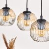 Ripoll Hanglamp, Kogellampje, Hanglamp Natuurlijke kleuren, Zwart, 4-lichts