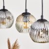Ripoll Hanglamp, Kogellampje, Hanglamp Natuurlijke kleuren, Zwart, 4-lichts