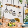 Ripoll Hanglamp, Kogellampje, Hanglamp Natuurlijke kleuren, Zwart, 4-lichts