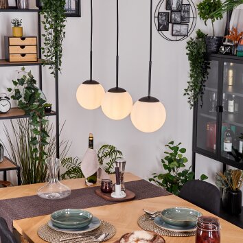 Gastor Hanglamp, Kogellampje, Hanglamp Wit, 3-lichts Gastor Hanglamp, Kogellampje, Hanglamp Wit, 3-lichts