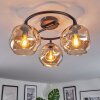 Ripoll Plafondlamp, Kogellampje Amber, 3-lichts
