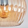 Koyoto Plafondlamp, Kogellampje 37 cm Amber, 3-lichts