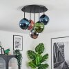 Gastor Plafondlamp, Kogellampje Blauw, Chroom, Groen, Koperkleurig, Rookkleurig, 5-lichts