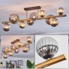 Chehalis Plafondlamp, Kogellampje Goud, Zwart, 10-lichts