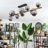 Chehalis Plafondlamp, Kogellampje Goud, Zwart, 10-lichts