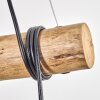 Ripoll Hanglamp, Kogellampje, Hanglamp Natuurlijke kleuren, Zwart, 3-lichts
