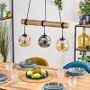 Ripoll Hanglamp, Kogellampje, Hanglamp Natuurlijke kleuren, Zwart, 3-lichts