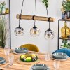 Ripoll Hanglamp, Kogellampje, Hanglamp Natuurlijke kleuren, Zwart, 3-lichts