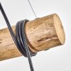 Ripoll Hanglamp, Kogellampje, Hanglamp Natuurlijke kleuren, Zwart, 3-lichts