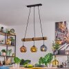 Ripoll Hanglamp, Kogellampje, Hanglamp Natuurlijke kleuren, Zwart, 3-lichts