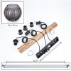 Koyoto Hanglamp, Kogellampje, Hanglamp Natuurlijke kleuren, Zwart, 3-lichts