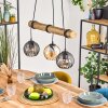 Koyoto Hanglamp, Kogellampje, Hanglamp Natuurlijke kleuren, Zwart, 3-lichts