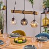 Koyoto Hanglamp, Kogellampje, Hanglamp Natuurlijke kleuren, Zwart, 3-lichts
