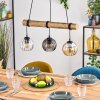 Koyoto Hanglamp, Kogellampje, Hanglamp Natuurlijke kleuren, Zwart, 3-lichts
