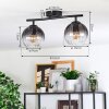 Koyoto Plafondlamp, Kogellampje Duidelijk, Rookkleurig, 2-lichts