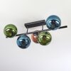 Gastor Plafondlamp, Kogellampje Blauw, Groen, Koperkleurig, 5-lichts