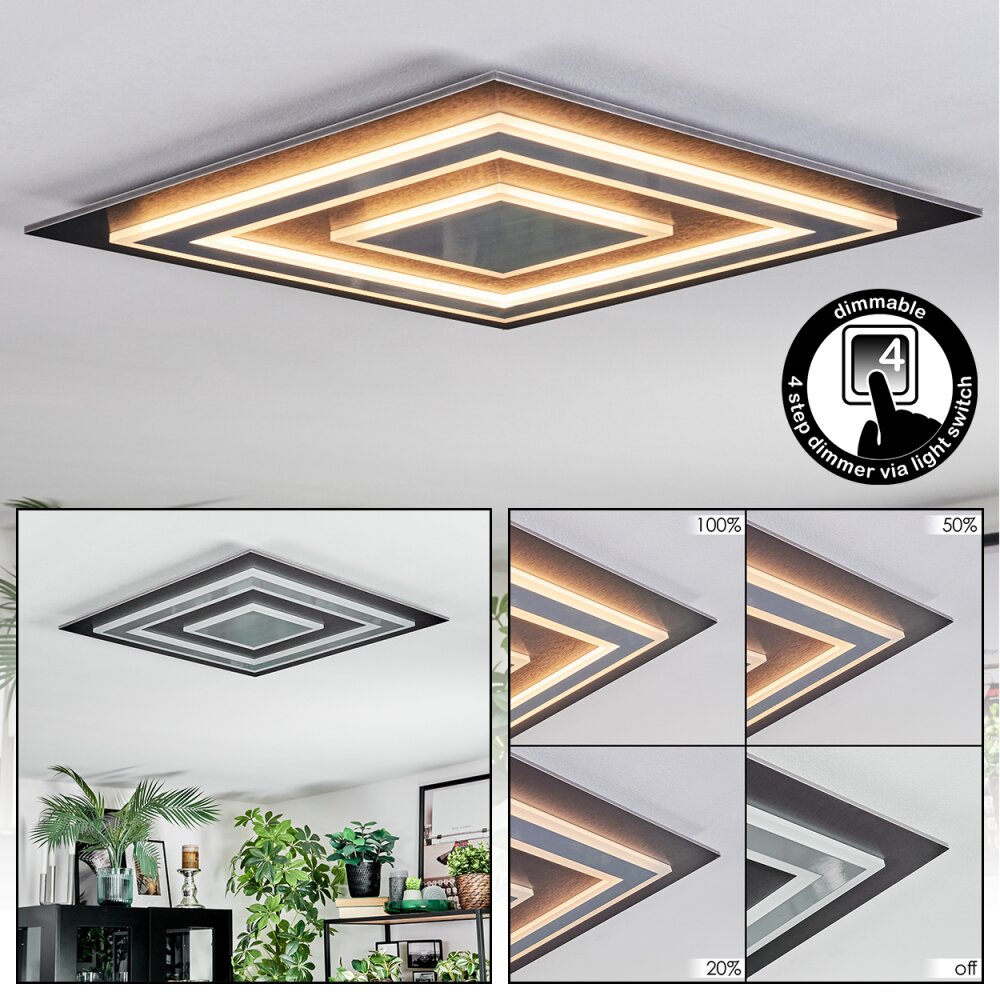 Lidor Plafondlamp LED Antraciet, Grijs, Zwart, 1-licht main product photo