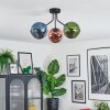 Koyoto Plafondlamp, Kogellampje 42 cm Blauw, Groen, Koperkleurig, 3-lichts
