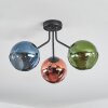 Koyoto Plafondlamp, Kogellampje 42 cm Blauw, Groen, Koperkleurig, 3-lichts