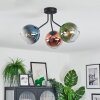 Koyoto Plafondlamp, Kogellampje 42 cm Blauw, Groen, Duidelijk, Koperkleurig, 3-lichts