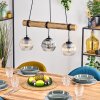 Koyoto Hanglamp, Kogellampje, Hanglamp Natuurlijke kleuren, Zwart, 3-lichts