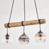Koyoto Hanglamp, Kogellampje, Hanglamp Natuurlijke kleuren, Zwart, 3-lichts