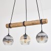 Ripoll Hanglamp, Kogellampje, Hanglamp Natuurlijke kleuren, Zwart, 3-lichts