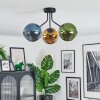 Koyoto Plafondlamp, Kogellampje Blauw, Goud, Groen, 3-lichts
