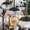 Gastor Hanglamp, Kogellampje, Hanglamp Amber, Rookkleurig, 3-lichts