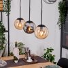 Gastor Hanglamp, Kogellampje, Hanglamp Amber, Rookkleurig, 3-lichts