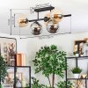 Gastor Plafondlamp, Kogellampje Amber, Rookkleurig, 5-lichts