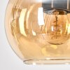 Koyoto Hanglamp, Kogellampje, Hanglamp Natuurlijke kleuren, Zwart, 3-lichts