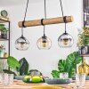 Koyoto Hanglamp, Kogellampje, Hanglamp Natuurlijke kleuren, Zwart, 3-lichts