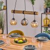 Koyoto Hanglamp, Kogellampje, Hanglamp Natuurlijke kleuren, Zwart, 3-lichts