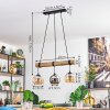 Koyoto Hanglamp, Kogellampje, Hanglamp Natuurlijke kleuren, Zwart, 3-lichts